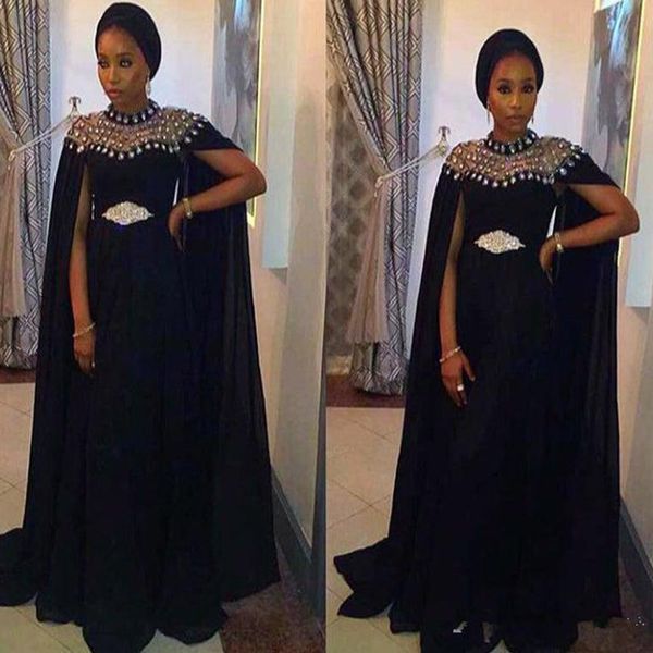 new arrival elegant african black evening dresses with cape satin party gowns long formal dress prom party dress robes de soirée, Black;red
new arrival elegant african black evening dresses with cape satin party gowns long formal dress prom party dress robes de soirée, Black;red