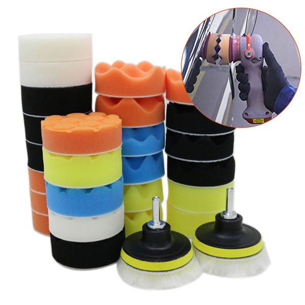 31pcs 3 inch waxing polishing pad kit professional car foam drill power tools buffing scratch removal sponge boat adhesive auto
31pcs 3 inch waxing polishing pad kit professional car foam drill power tools buffing scratch removal sponge boat adhesive auto