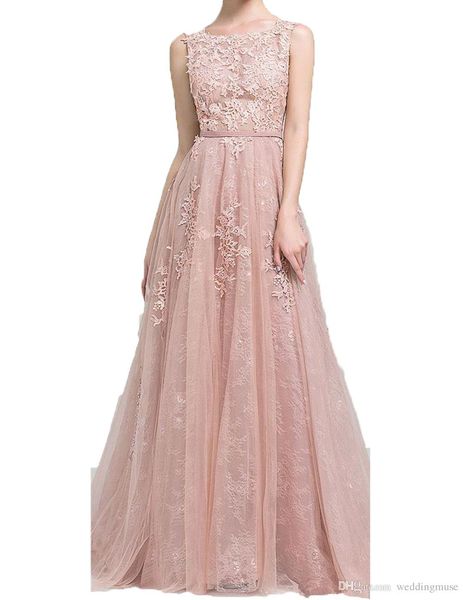 2019 long prom dresses a line appliques lace sleeveless with belt blush pink formal evening gowns prom dress party dress, Black
2019 long prom dresses a line appliques lace sleeveless with belt blush pink formal evening gowns prom dress party dress, Black