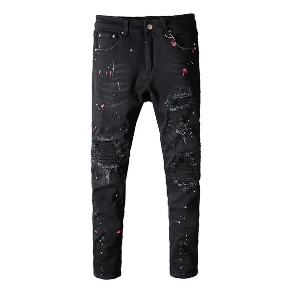new jeans men black casual skinny jeans men slim biker hip hop ripped for stretch denim pants large size, Blue
new jeans men black casual skinny jeans men slim biker hip hop ripped for stretch denim pants large size, Blue
