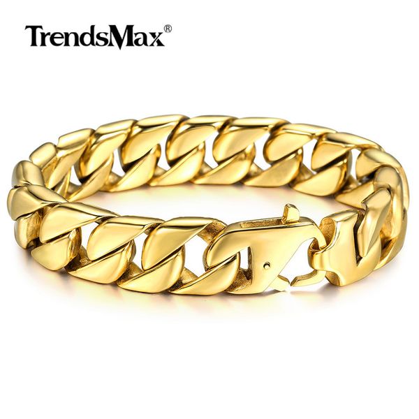 16mm punk rock curb cuban chain link bracelet for mens boys 316l stainless steel gold color heavy hip hop jewelry 8-10inch hb511, Black
16mm punk rock curb cuban chain link bracelet for mens boys 316l stainless steel gold color heavy hip hop jewelry 8-10inch hb511, Black