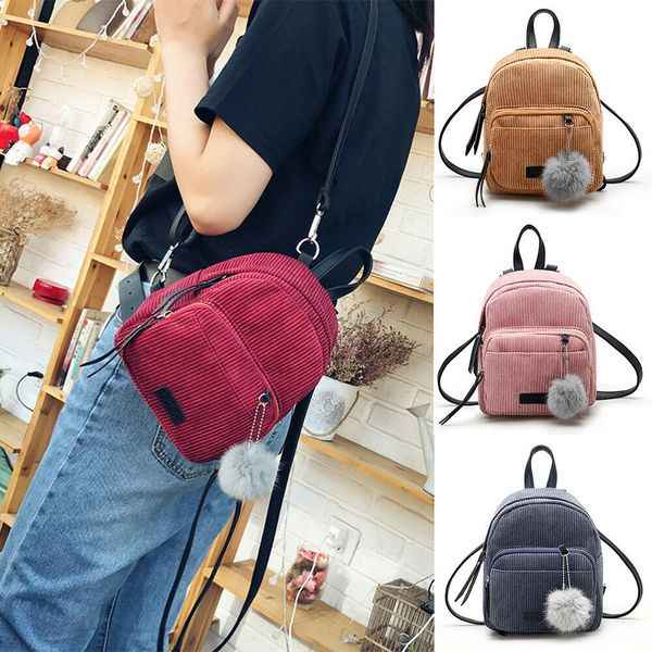 women mini bags backpack solid casual girls school shoulder bag fashion rucksack corduroy travel small bags
women mini bags backpack solid casual girls school shoulder bag fashion rucksack corduroy travel small bags