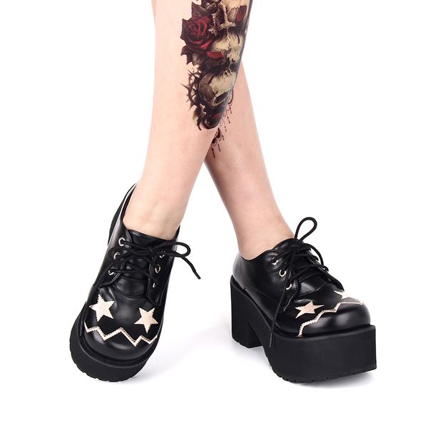 spring women anime cosplay shoes girls gothic lolita embroidery muffin bottom platform high heel shoe rome punk casual shoes, Black
spring women anime cosplay shoes girls gothic lolita embroidery muffin bottom platform high heel shoe rome punk casual shoes, Black