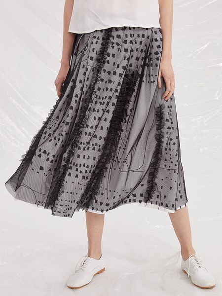 irinay135 2019 ss collection original design high waist tulle cotton skirt, Black
irinay135 2019 ss collection original design high waist tulle cotton skirt, Black