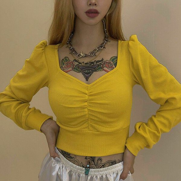 new women t shirts crop v neck long sleeve ladies shirt pleated shirt casual woman tee womens female clothing, White
new women t shirts crop v neck long sleeve ladies shirt pleated shirt casual woman tee womens female clothing, White