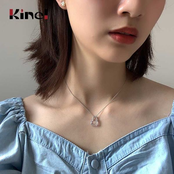 kinel korean necklace 925 sterling silver zircon lock pendant necklace ins simple luxury necklaces for women silver jewelry
kinel korean necklace 925 sterling silver zircon lock pendant necklace ins simple luxury necklaces for women silver jewelry