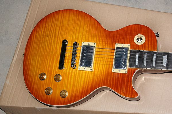 new custom mahogany body electric guitar with flame maple veneer,chrome hardware,hh pickups,fixed bridge,body binding,can be customized
new custom mahogany body electric guitar with flame maple veneer,chrome hardware,hh pickups,fixed bridge,body binding,can be customized