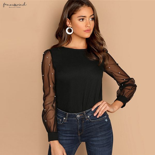 shirts black women blouse pearl beaded mesh sleeve long sleeve ladies long sleeve elegant womens clothing and blouses, White
shirts black women blouse pearl beaded mesh sleeve long sleeve ladies long sleeve elegant womens clothing and blouses, White
