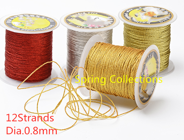 5colors 12strands braided gold thread, dia.0.8mm chinese knot cord string cord for diy handicraft tool hand stitching thread, Black;white
5colors 12strands braided gold thread, dia.0.8mm chinese knot cord string cord for diy handicraft tool hand stitching thread, Black;white