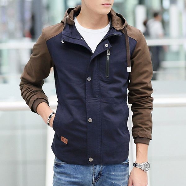 2017 spring autumn jackets coat for men hooded jacket fit slim zipper jacket male casual jaqueta masculina bly085, Black;brown
2017 spring autumn jackets coat for men hooded jacket fit slim zipper jacket male casual jaqueta masculina bly085, Black;brown