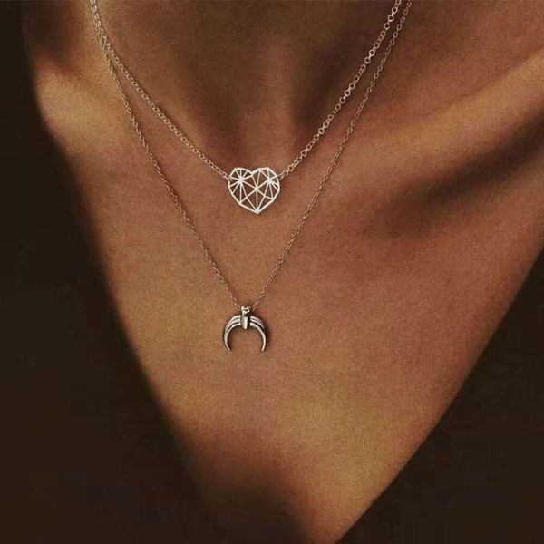 выдолбленные в форме сердца в форме полумесяца кулон ожерелья для женщин серебро двухэтажные звенья цепи луна ожерелье простая девушка корей, Silver
выдолбленные в форме сердца в форме полумесяца кулон ожерелья для женщин серебро двухэтажные звенья цепи луна ожерелье простая девушка корей, Silver