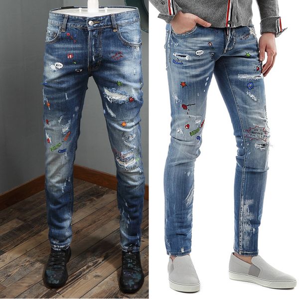 Men twi t printed low ri e jean button fly worn out vintage effect denim pant graffiti tyle
Men twi t printed low ri e jean button fly worn out vintage effect denim pant graffiti tyle