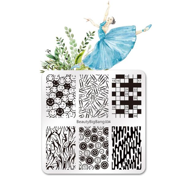 beautybigbang nail striped smile face block clip image mixed theme stainless steel nail art stamping plates template, White
beautybigbang nail striped smile face block clip image mixed theme stainless steel nail art stamping plates template, White