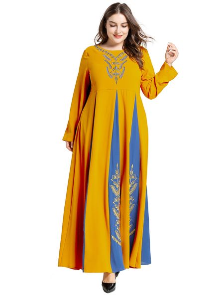 mc209169 arabian large size women's embroidered contrast color stitching jurke abaya muslim dress clothing acetate ramadan, Red
mc209169 arabian large size women's embroidered contrast color stitching jurke abaya muslim dress clothing acetate ramadan, Red