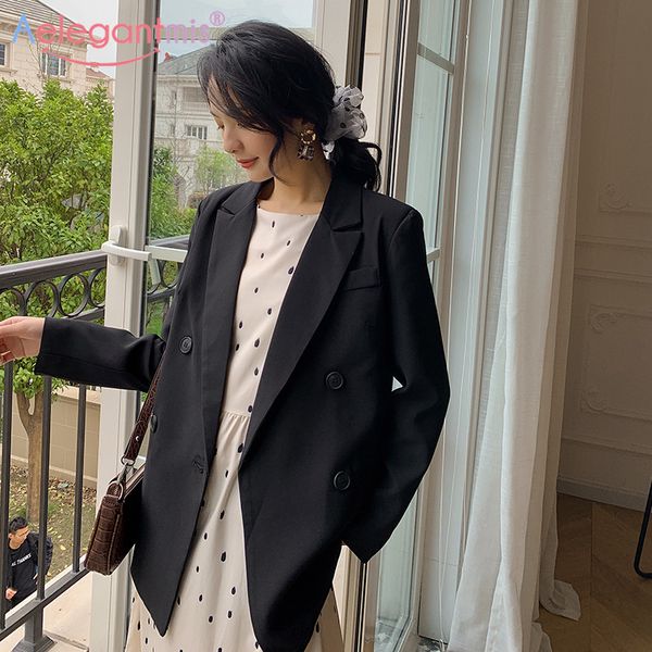 women's suits & blazers aelegantmis women classic black loose casual blazer double breasted office lady work suit coat ladies business, White;black
women's suits & blazers aelegantmis women classic black loose casual blazer double breasted office lady work suit coat ladies business, White;black