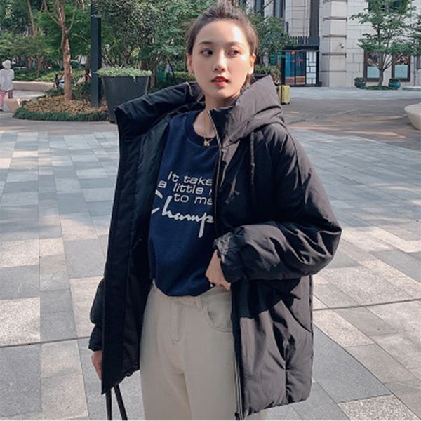 women fashion solid parkas coat 2019 winter jacket coat lady leisure style jacket pocket hooded warm lady clothes, Black
women fashion solid parkas coat 2019 winter jacket coat lady leisure style jacket pocket hooded warm lady clothes, Black
