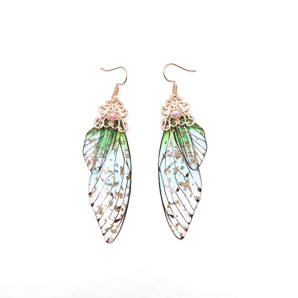 handmade fairy simulation wing earrings insect butterfly wing drop earrings foil rhinestone romantic bridal jewelry, Silver
handmade fairy simulation wing earrings insect butterfly wing drop earrings foil rhinestone romantic bridal jewelry, Silver