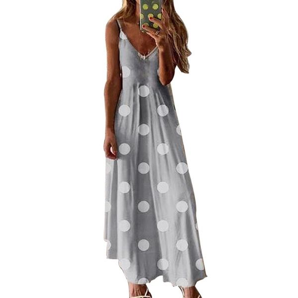 womens v neck sleeveless printed dresses spaghetti strap long summer bohemia dress vestido de festa beach holiday dress, Black;gray
womens v neck sleeveless printed dresses spaghetti strap long summer bohemia dress vestido de festa beach holiday dress, Black;gray