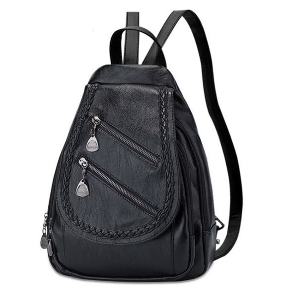 2019 new fashion backpack women's solid color travel backpack korean version pu soft leather tide fashion casual backpack 
2019 new fashion backpack women's solid color travel backpack korean version pu soft leather tide fashion casual backpack