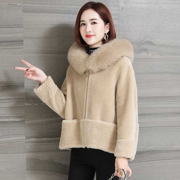 new real coat 2020 женщины меха с капюшоном корейских осень зима овец стрижка шерсти куртки шинель манто femme kj4677, Black
new real coat 2020 женщины меха с капюшоном корейских осень зима овец стрижка шерсти куртки шинель манто femme kj4677, Black