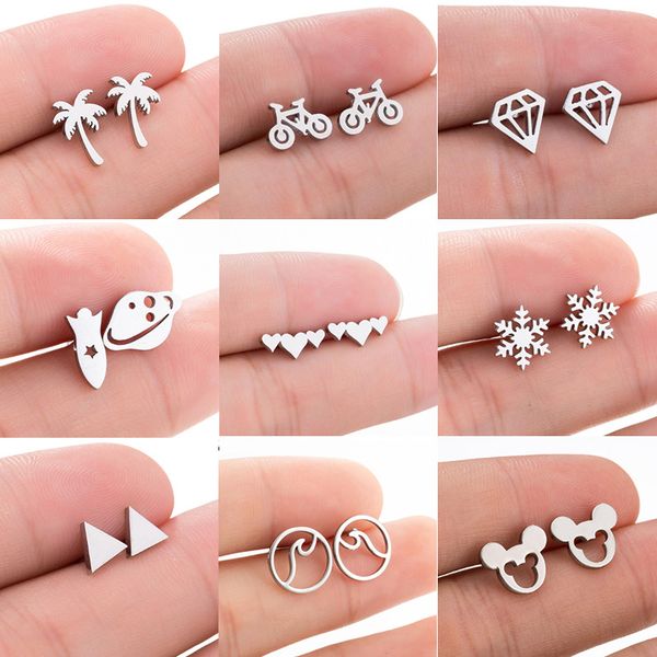 jisensp 2019 new geometric earrings cartoon mouse stud earrings for women stainless steel animal earing mother's day gift, Golden;silver
jisensp 2019 new geometric earrings cartoon mouse stud earrings for women stainless steel animal earing mother's day gift, Golden;silver