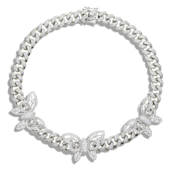 2020 new hollow cz butterfly necklace 12mm iced out bling cz miami cuban link chain 3d butterfly choker hip hop women jewelry, Silver
2020 new hollow cz butterfly necklace 12mm iced out bling cz miami cuban link chain 3d butterfly choker hip hop women jewelry, Silver