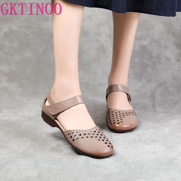 gktinoo hollow genuine leather breathable soft flat sandals summer women shoes woman casual solid buckle strap ladies sandals, Black
gktinoo hollow genuine leather breathable soft flat sandals summer women shoes woman casual solid buckle strap ladies sandals, Black