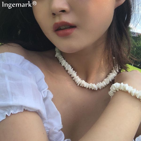 ingemark hawaii puka shell choker necklace ne+ba korean white natural irregular chips seashell bracelet anklet wedding jewelry, Silver
ingemark hawaii puka shell choker necklace ne+ba korean white natural irregular chips seashell bracelet anklet wedding jewelry, Silver