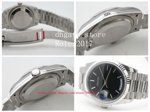 4 style mens bp factory 36mm automatic movement eta 2836 watch men day date black dial steel 316f presidential bracelet sapphire watches, Slivery;brown
4 style mens bp factory 36mm automatic movement eta 2836 watch men day date black dial steel 316f presidential bracelet sapphire watches, Slivery;brown