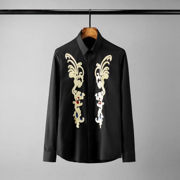 royal embroidery mens shirts luxury solid color long sleeve mens dress shirts plus size 4xl fashion slim fit man, White;black
royal embroidery mens shirts luxury solid color long sleeve mens dress shirts plus size 4xl fashion slim fit man, White;black
