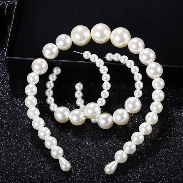simulated pearl headband earrings jewelry set for women wedding party jewelry, Silver
simulated pearl headband earrings jewelry set for women wedding party jewelry, Silver
