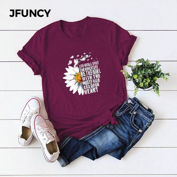 jfuncy 2020 new summer cotton women t-shirts creative chrysanthemum inspirational letter print t shirt plus size mujer tee, White
jfuncy 2020 new summer cotton women t-shirts creative chrysanthemum inspirational letter print t shirt plus size mujer tee, White