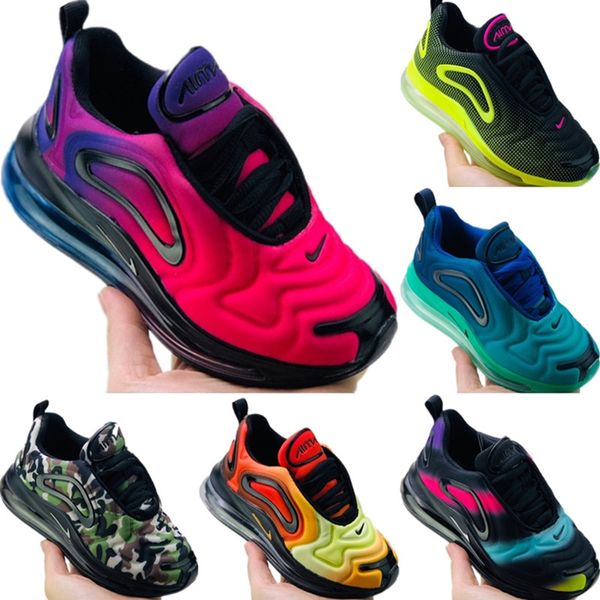 

2019 betrue rainbow gradation fly wire kids running shoes originals betrue fk rainbow gradation kid zoom air cushioning jogger shoes, Black