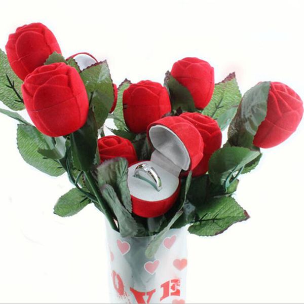 1pcs romantic red rose ring box personalized velvet wedding gift box valentine day engagement ring case jewellery packaging
1pcs romantic red rose ring box personalized velvet wedding gift box valentine day engagement ring case jewellery packaging