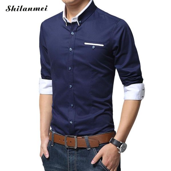 casual formal shirt men long sleeve shirt business slim office male cotton slim mens dress shirts white 4xl 5xl, White;black
casual formal shirt men long sleeve shirt business slim office male cotton slim mens dress shirts white 4xl 5xl, White;black