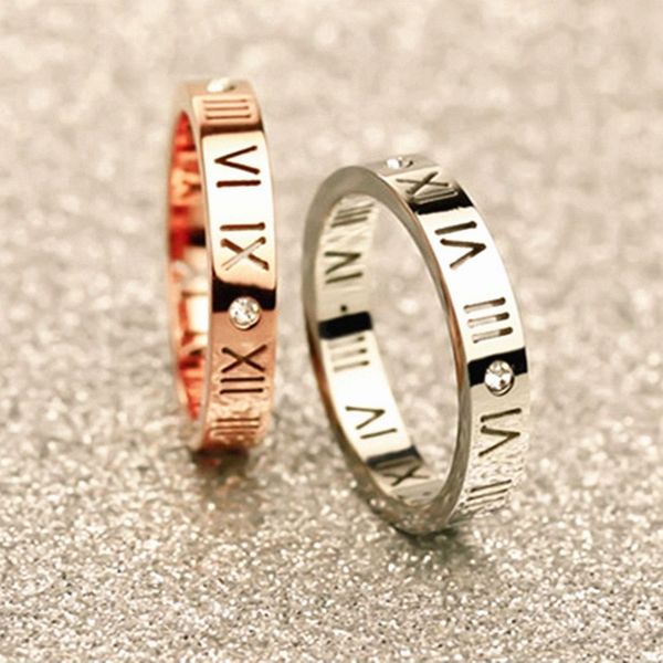 316l stainless steel wedding band ring roman numerals rose gold cool punk rings for men women fashion jewelry, Silver
316l stainless steel wedding band ring roman numerals rose gold cool punk rings for men women fashion jewelry, Silver