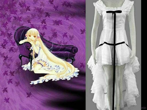 beautiful chobits chii anime cosplay lolita womens costume black and white dress, Black;red
beautiful chobits chii anime cosplay lolita womens costume black and white dress, Black;red