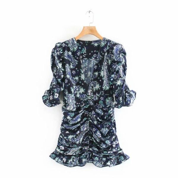 2020 new women vintage v neck cashew nuts flower print pleated mini dress ladies short sleeve vestidos chic slim dresses ds3550, Black;gray
2020 new women vintage v neck cashew nuts flower print pleated mini dress ladies short sleeve vestidos chic slim dresses ds3550, Black;gray