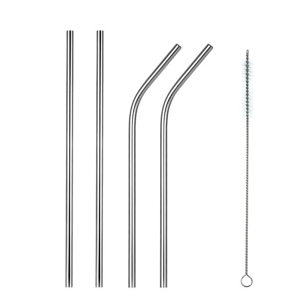 8.5" stainless steel straw set reusable metal straws with a cleaning brush kitchen bar party accessory
8.5" stainless steel straw set reusable metal straws with a cleaning brush kitchen bar party accessory