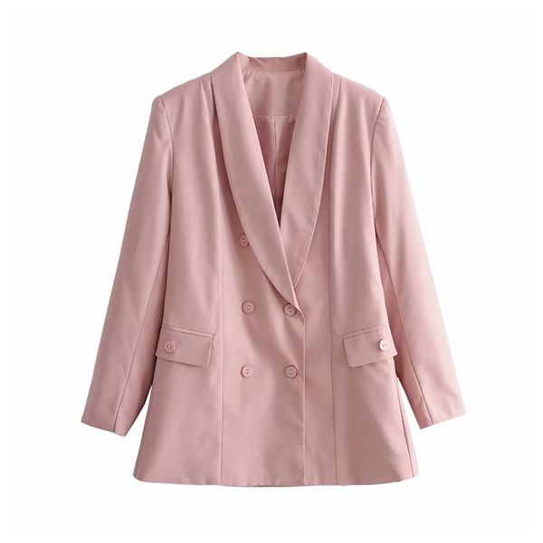 women stylish pink blazer double breasted pockets long sleeve casual solid coat 2019 autumn female office wear outerwear, White;black
women stylish pink blazer double breasted pockets long sleeve casual solid coat 2019 autumn female office wear outerwear, White;black