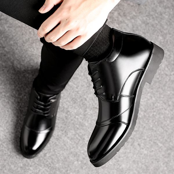 new handmade men leather winter boots warm snow men boots ankle boots for men business dress shoes, Black
new handmade men leather winter boots warm snow men boots ankle boots for men business dress shoes, Black