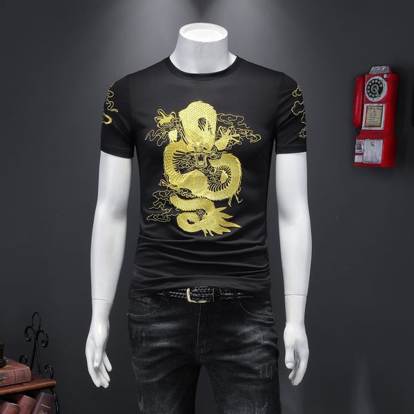 2020 summer men's embroidered short-sleeved t-shirt round neck slim wild youth casual half-sleeved t-shirt tide men size m-5xl, White;black
2020 summer men's embroidered short-sleeved t-shirt round neck slim wild youth casual half-sleeved t-shirt tide men size m-5xl, White;black
