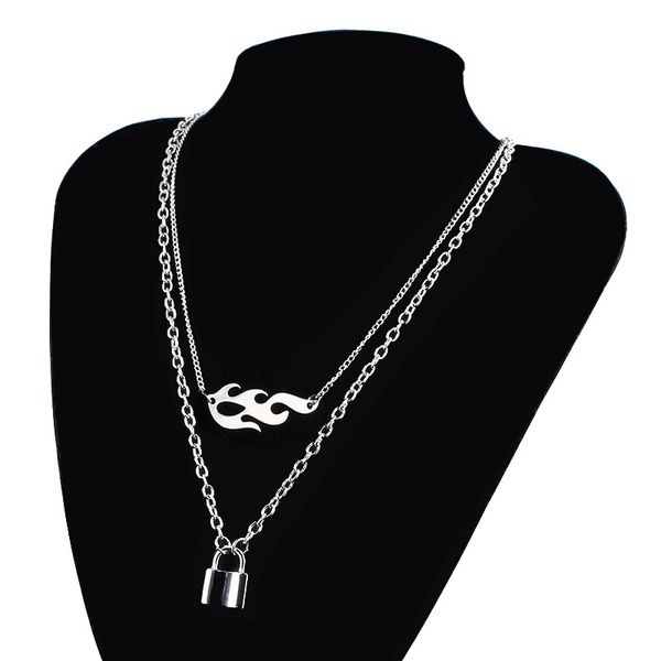 sg harajuku streetwear punk flame padlock necklace thorns wire bramble rock chain hip hop collar for women men fashion accessory, Silver
sg harajuku streetwear punk flame padlock necklace thorns wire bramble rock chain hip hop collar for women men fashion accessory, Silver