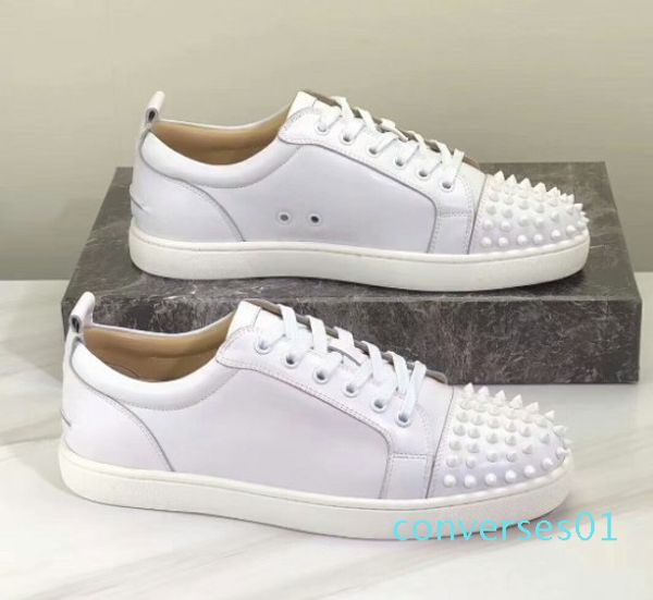 designer shoes for man women red bottoms junior spikes flat sneakers genuine leather fashion paris dress shoes with box 35-46 01co, Black
designer shoes for man women red bottoms junior spikes flat sneakers genuine leather fashion paris dress shoes with box 35-46 01co, Black