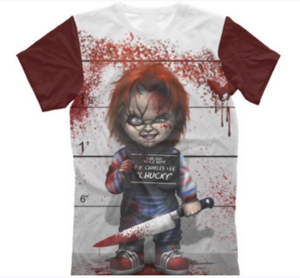 2019 movie chucky doll child's play horror fashiont-shirt men women summer 3d printing short sleeve crewneck casual q1006, White;black
2019 movie chucky doll child's play horror fashiont-shirt men women summer 3d printing short sleeve crewneck casual q1006, White;black