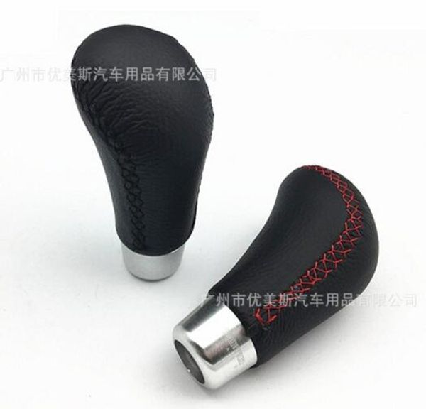gear shift knob black leather red/black stitched universal shifter car-styling aluminum mt for mitsubishi acura
gear shift knob black leather red/black stitched universal shifter car-styling aluminum mt for mitsubishi acura