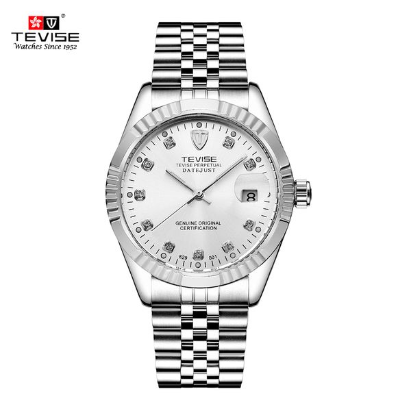tevise men brand date watch fashion luxury wristwatch waterproof semi-automatic mechanical watch luminous sport casual watches, Slivery;brown
tevise men brand date watch fashion luxury wristwatch waterproof semi-automatic mechanical watch luminous sport casual watches, Slivery;brown