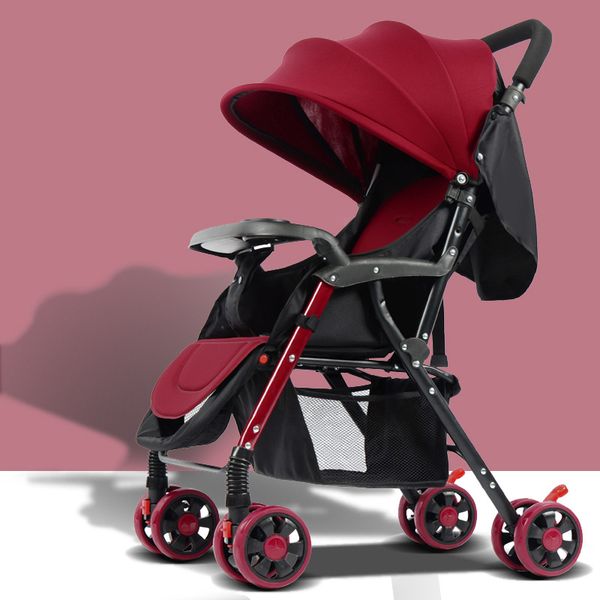 portable baby stroller travel car can sit lie down folding lightweight four wheels stroller baby carriage umbrella newborn pram
portable baby stroller travel car can sit lie down folding lightweight four wheels stroller baby carriage umbrella newborn pram