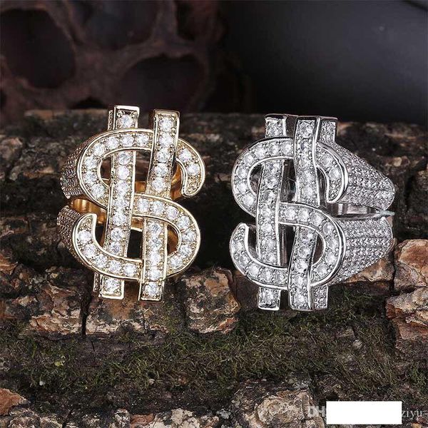us dollar character men's 18k gold ring copper charm silver color cubic zircon iced fashion hip hop jewelry, Golden;silver
us dollar character men's 18k gold ring copper charm silver color cubic zircon iced fashion hip hop jewelry, Golden;silver