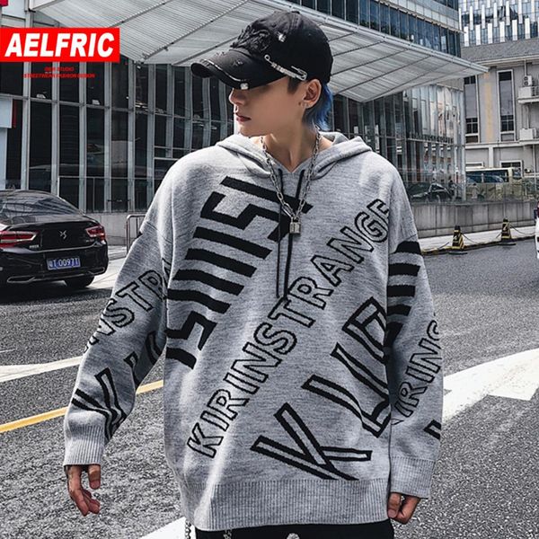 men's sweaters aelfric letter printed knitted hooded sweater mens 2021 harajuku autumn winter fashion male casual streetwear hip hop pu, White;black
men's sweaters aelfric letter printed knitted hooded sweater mens 2021 harajuku autumn winter fashion male casual streetwear hip hop pu, White;black